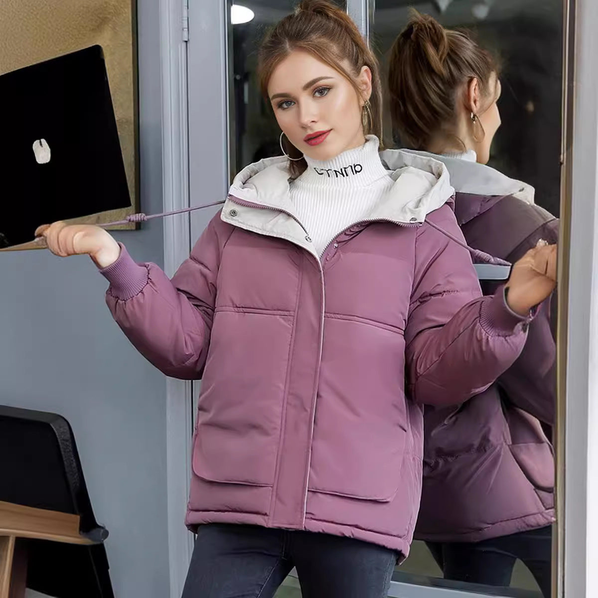 Doudoune matelassée femme à la mode avec capuche amovible et coupe confortable Berg-Feldt