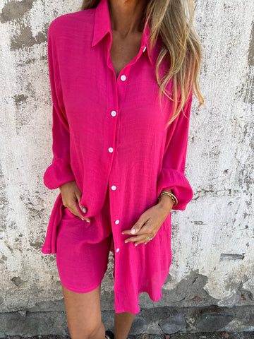 Chemise longue femme avec boutonnage intégral et coupe décontractée Berg-Feldt