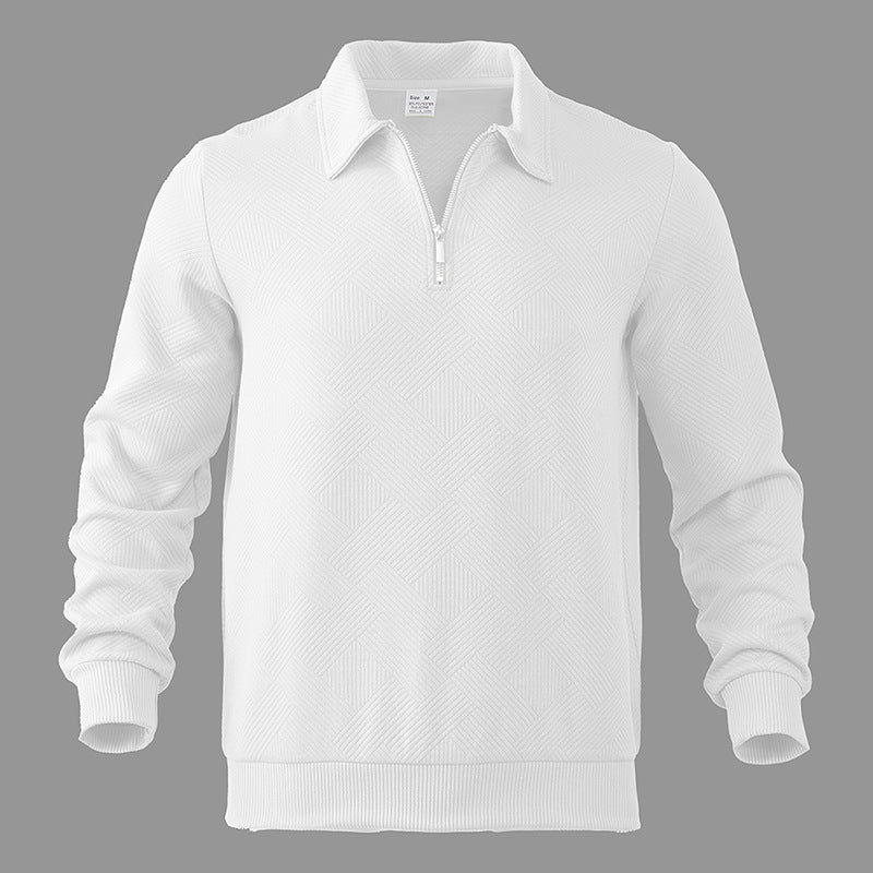Herren Fleece Pullover mit strukturierter Oberfläche und modernen Kontrastdetails Berg-Feldt