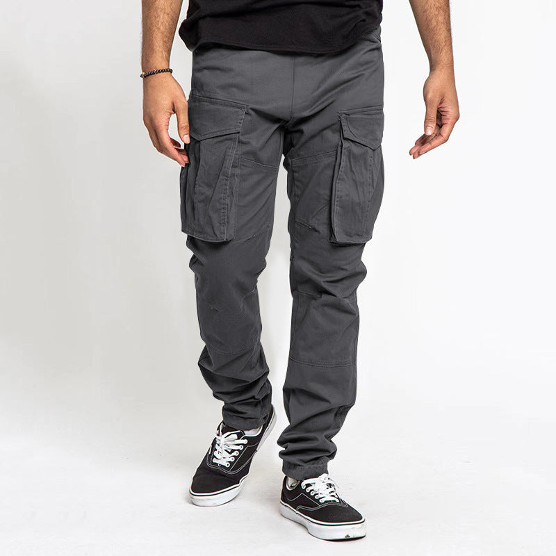 Pantalon cargo à la mode pour hommes avec poches multifonctions et taille élastique Berg-Feldt
