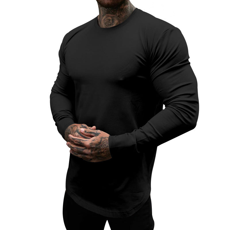 Herren Langarmshirt aus weichem, elastischem Baumwollmix mit Rundhalsausschnitt Berg-Feldt
