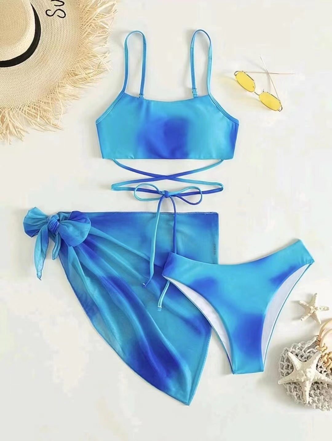 Haut de bikini transparent avec nœud sur le devant, Femme, berg-feldt