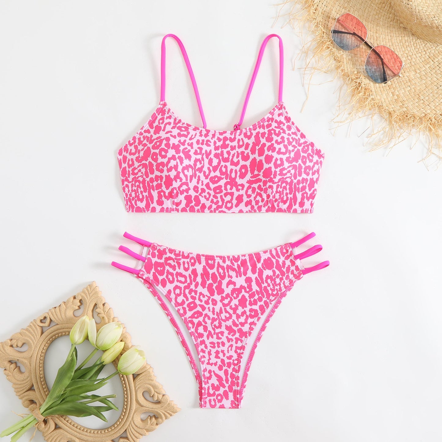 Ensemble de bikini pour femme avec imprimé animal et bretelles réglables de berg-feldt