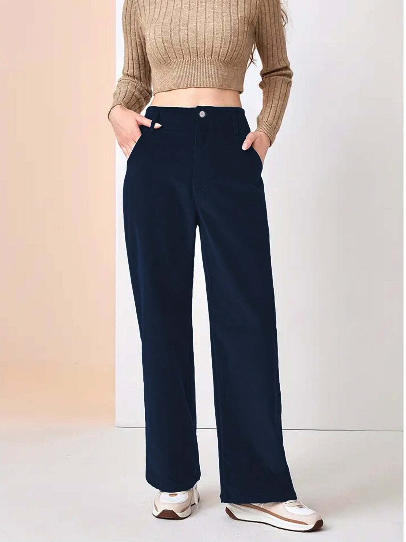 Pantalon en velours côtelé élégant et confortable pour femme de berg-feldt