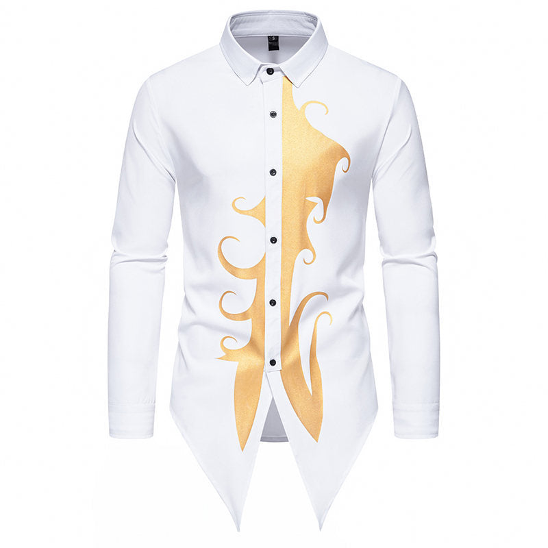 Chemise à manches longues pour homme avec motif doré élégant et coupe unique Berg-Feldt