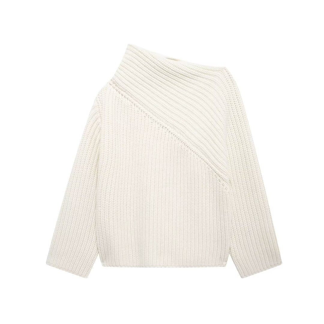 Pull asymétrique en grosse maille Berg-Feldt pour femme