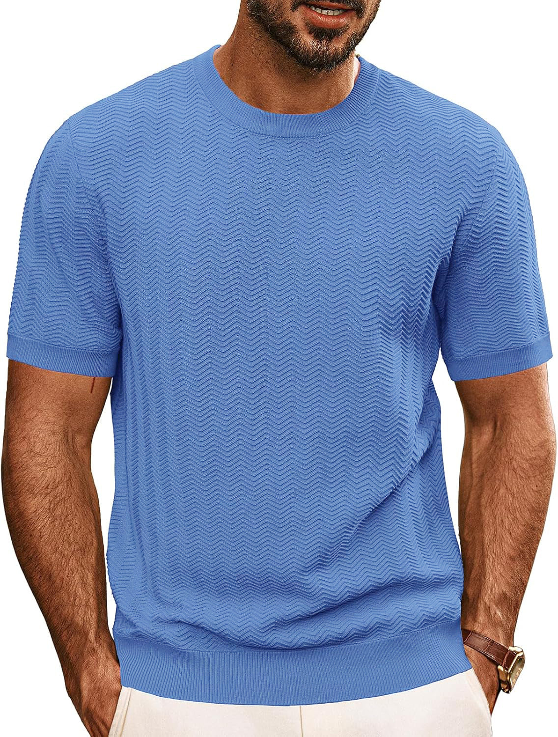 T-shirt ras du cou texturé homme Berg-Feldt
