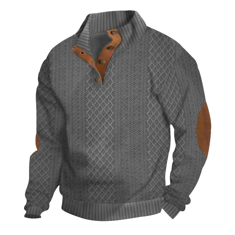 Damen-pull tricoté décontracté avec col structuré Appliqués Berg-Feldt