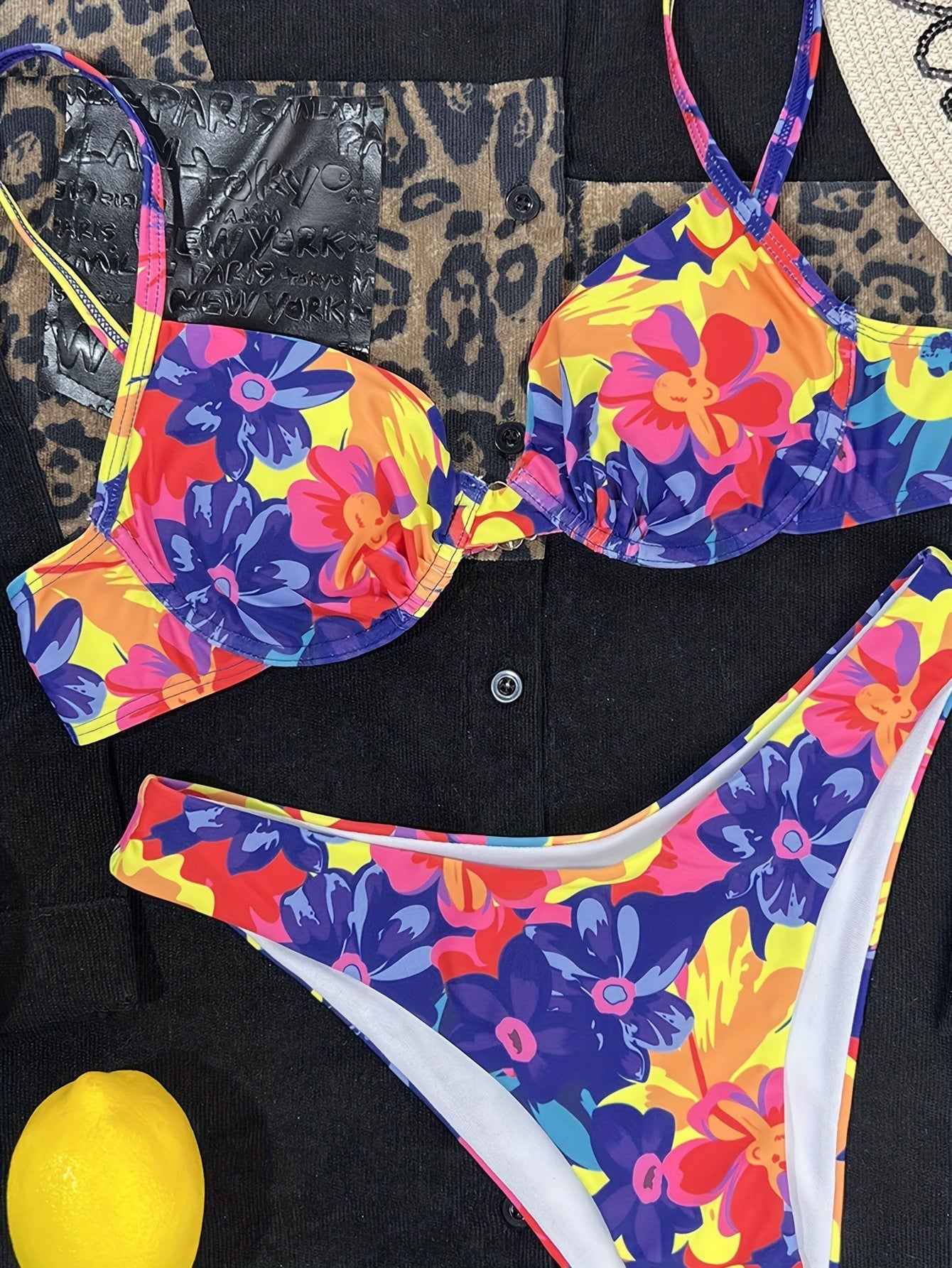 Bikini femme à motif floral tendance et bretelles réglables de berg-feldt