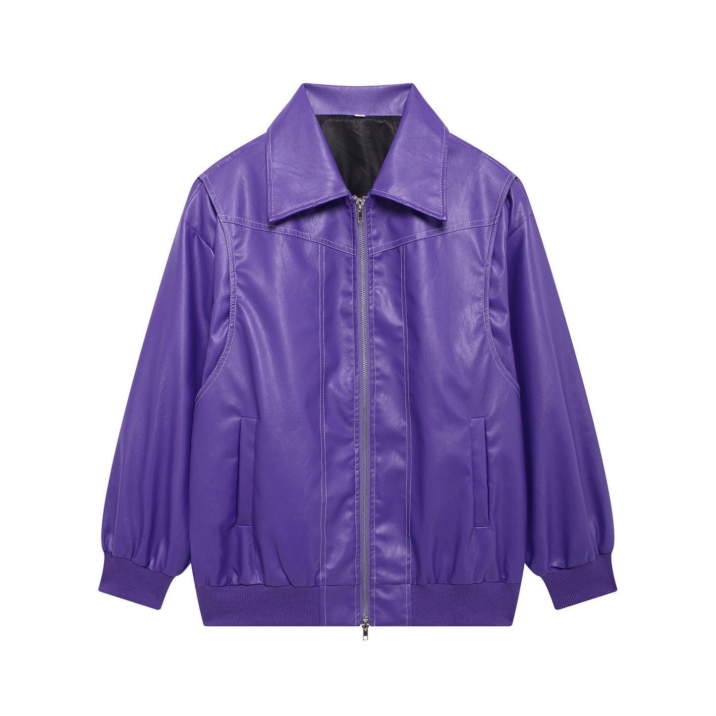 Blouson pour femme en similicuir coupe décontractée avec ourlet élastique Berg-Feldt