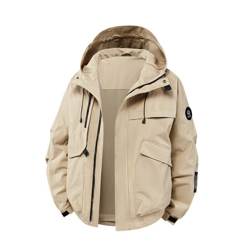 Herren technische Outdoor-Jacke mit Material und zahlreichen Reißverschlusstaschen Berg-Feldt