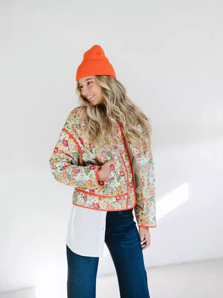 Bomber matelassé à fleurs pour femme de berg-feldt