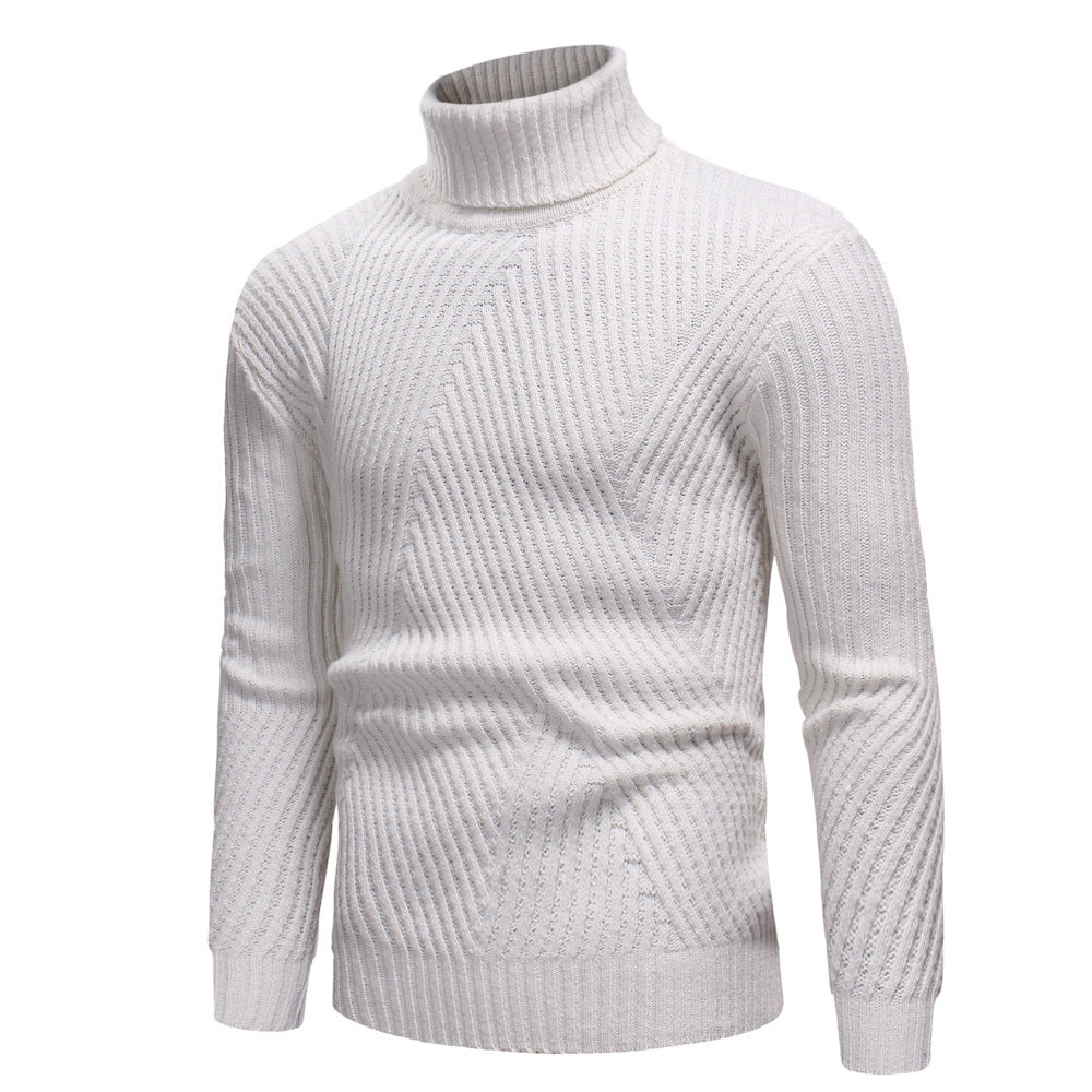 Chandail à col roulé texturé de qualité supérieure pour homme Berg-Feldt