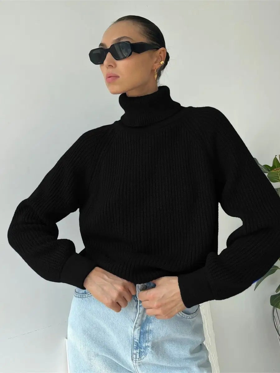 Pull femme à col montant Berg-Feldt