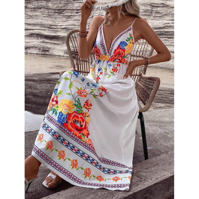 Maxikleid von berg-feldt mit Blumenmuster und Stickerei für Damen