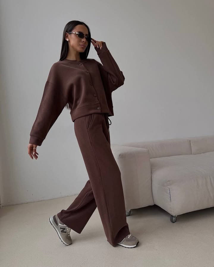 Ensemble cardigan et pantalon de jogging décontractés pour femme Berg-Feldt