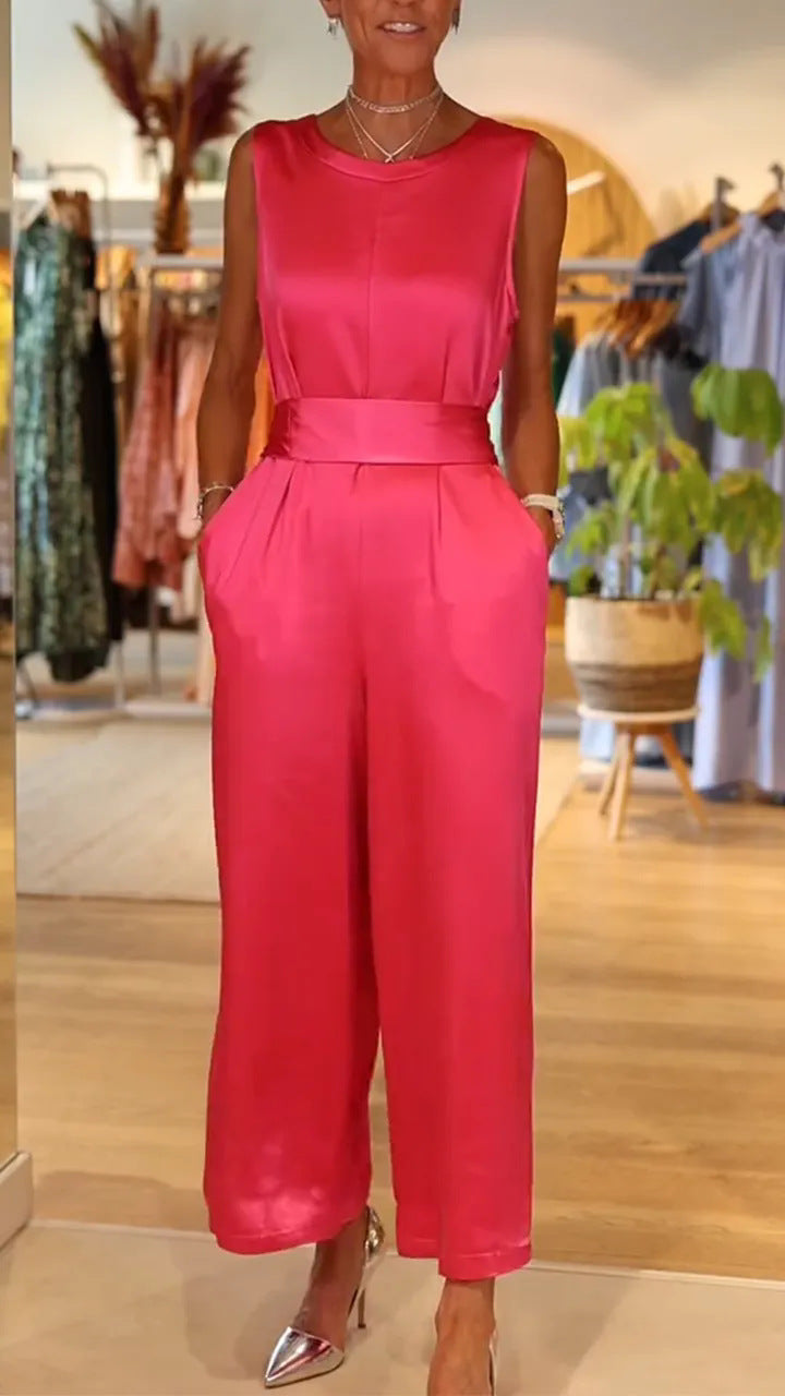 Tailleur pantalon élégant en satin pour femme par berg-feldt