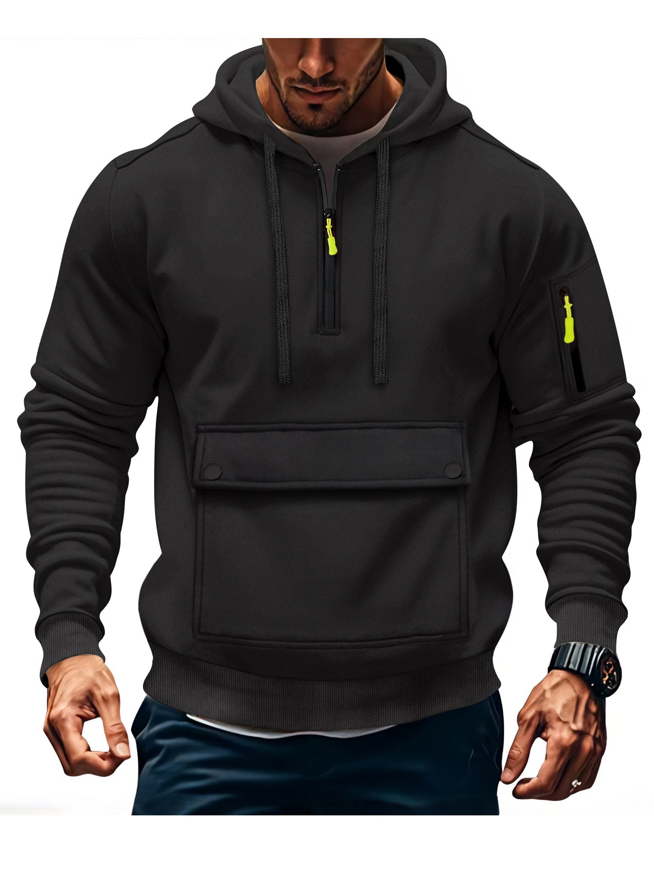 Herren lässige Kapuzenpullover mit praktischen Taschen Berg-Feldt