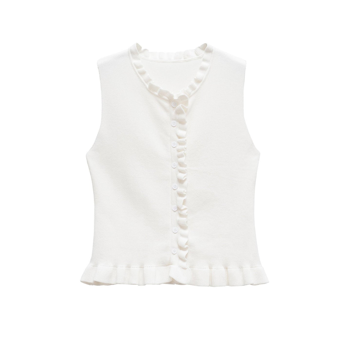 Women's Ruffled Knit Sleeveless Top berg-feldt