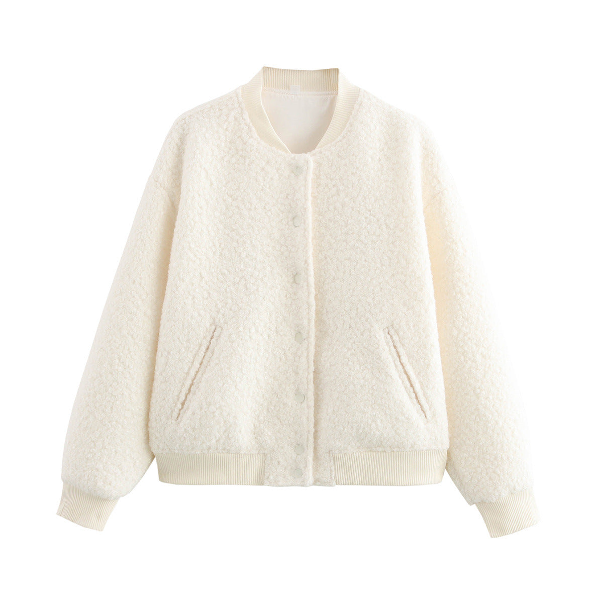 Damen kuschelige Fleece-Jacke im lässigen Stil mit praktischen Taschen Berg-Feldt