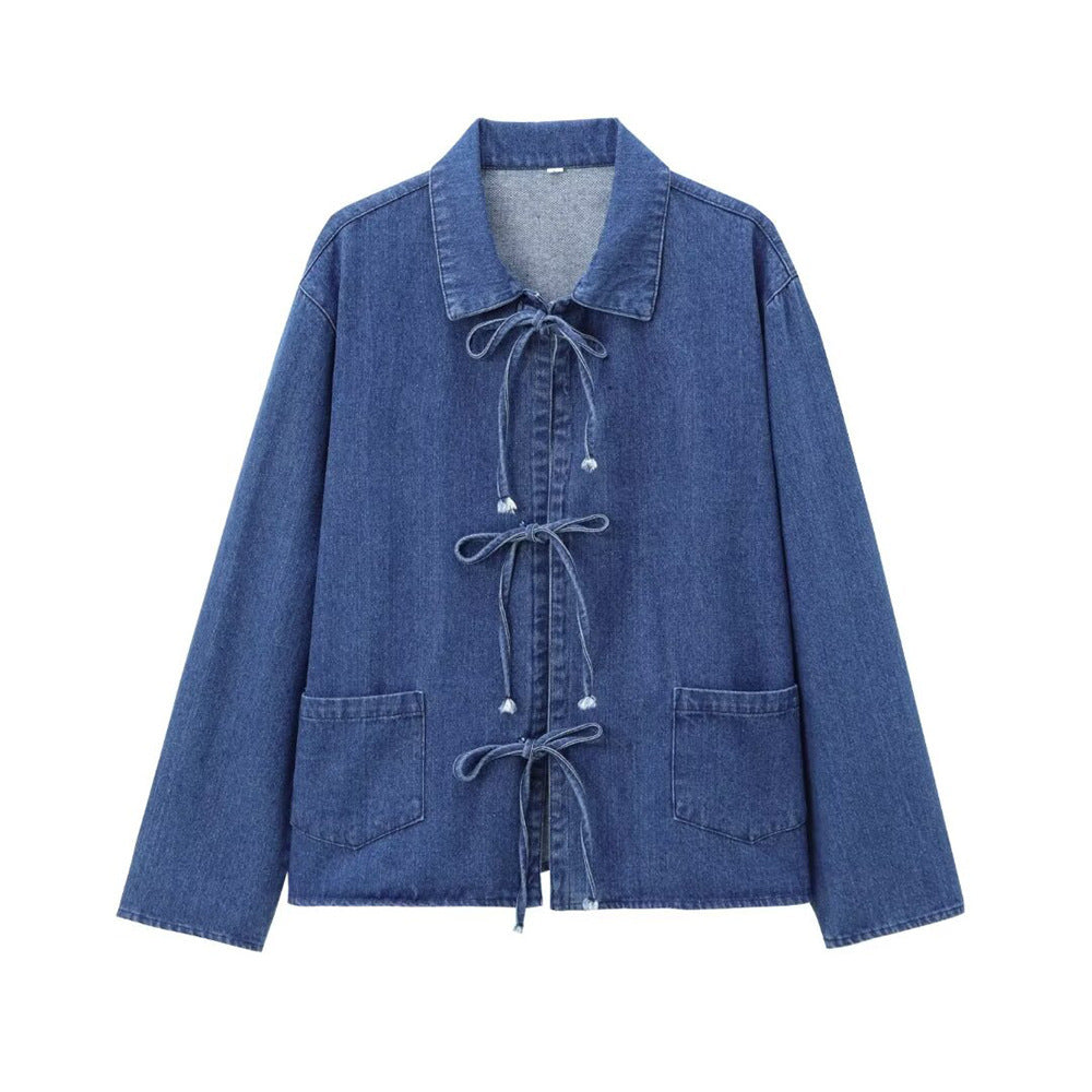 Veste en jean décontractée pour femme Berg-Feldt avec cordon de serrage