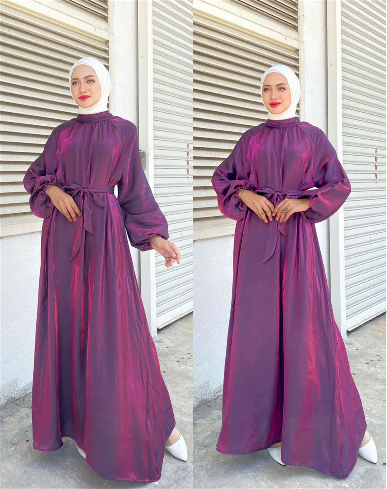 Robe élégante à manches longues avec ceinture pour femme Berg-Feldt