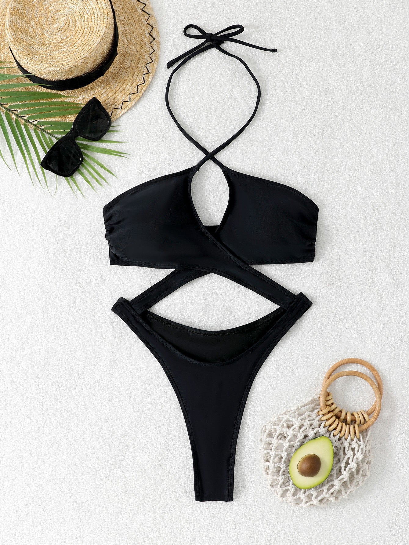 Ensemble de bikini pour femme : Bikini triangle brillant avec coupe sophistiquée et bretelles réglables de berg-feldt