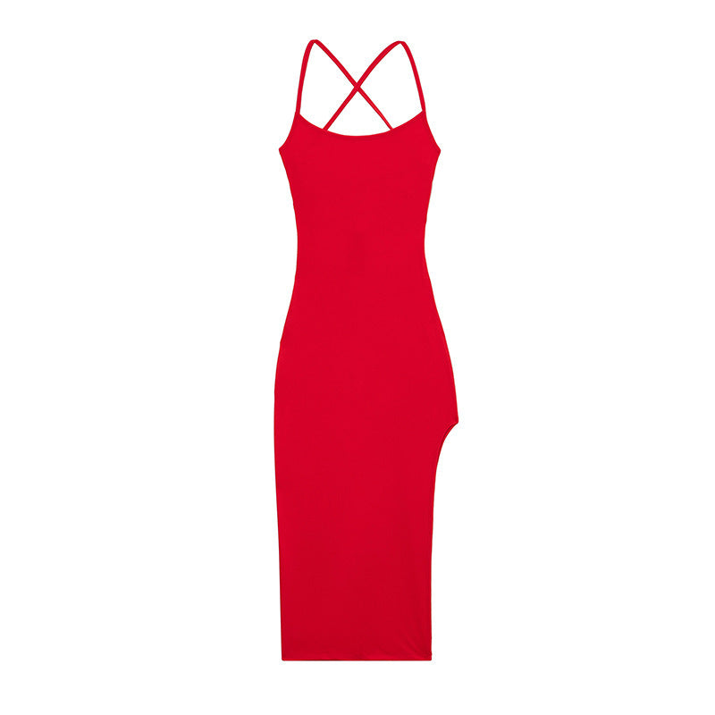 Robe longue à découpes et fines bretelles Berg-Feldt pour femme