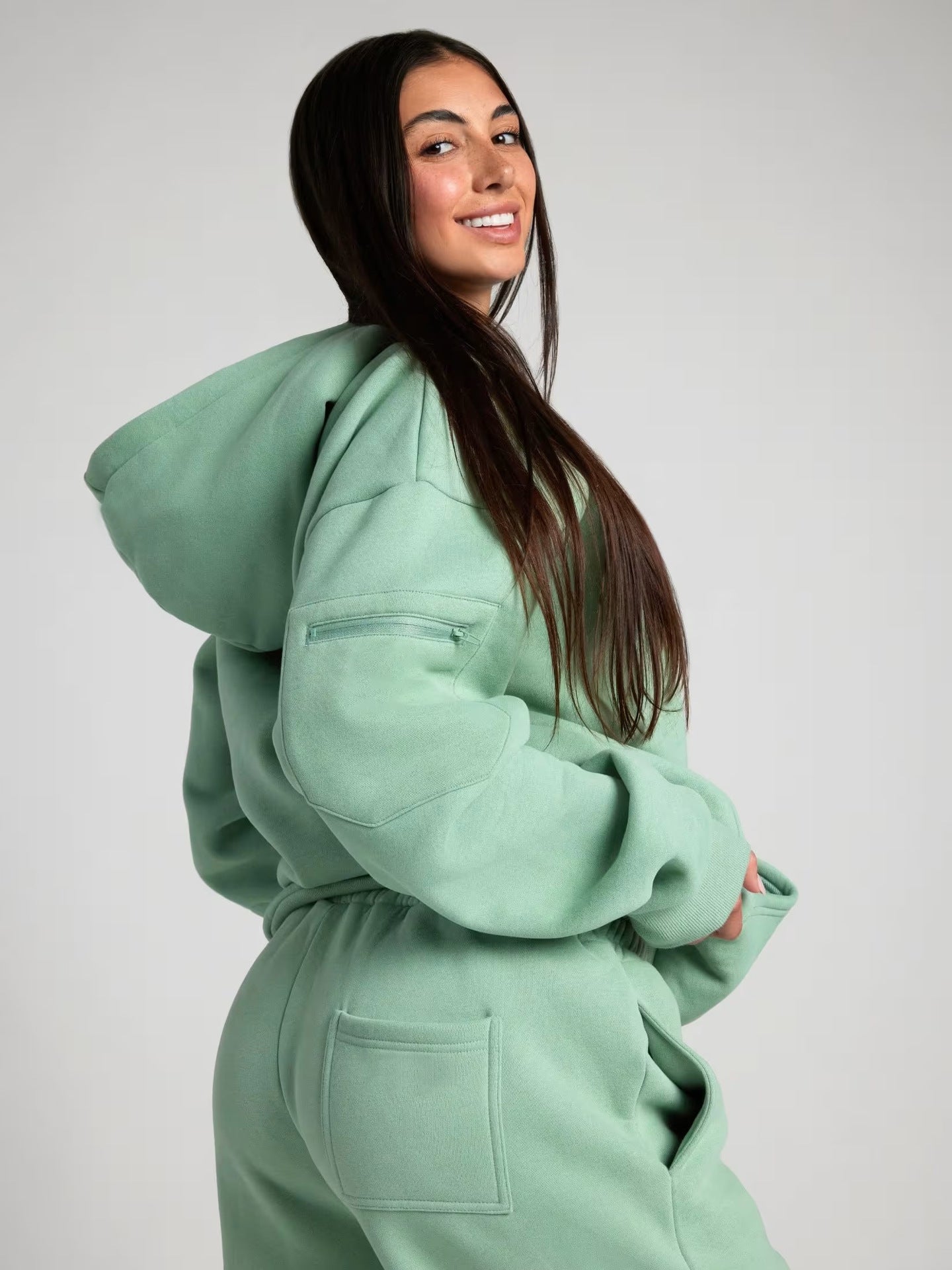 Damen-hoodie relaxant avec masque de sommeil intégré Berg-Feldt