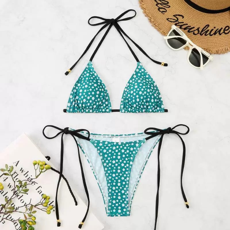 Berg-Feldt Ensemble Bikini pour Femme avec Imprimé Floral, Haut Triangle (1750838622)