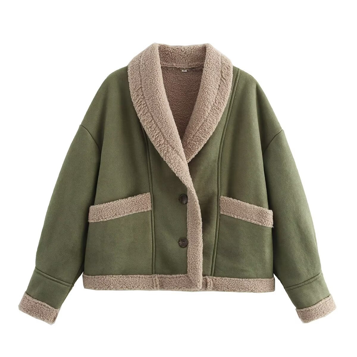 Veste surdimensionnée douillette pour femme avec un élégant col châle et des poches pratiques Berg-Feldt