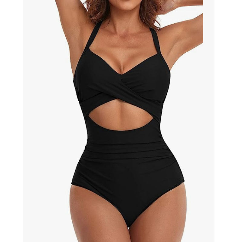 Maillot de bain élégant pour femme avec découpes, design portefeuille et bretelles de maintien de berg-feldt