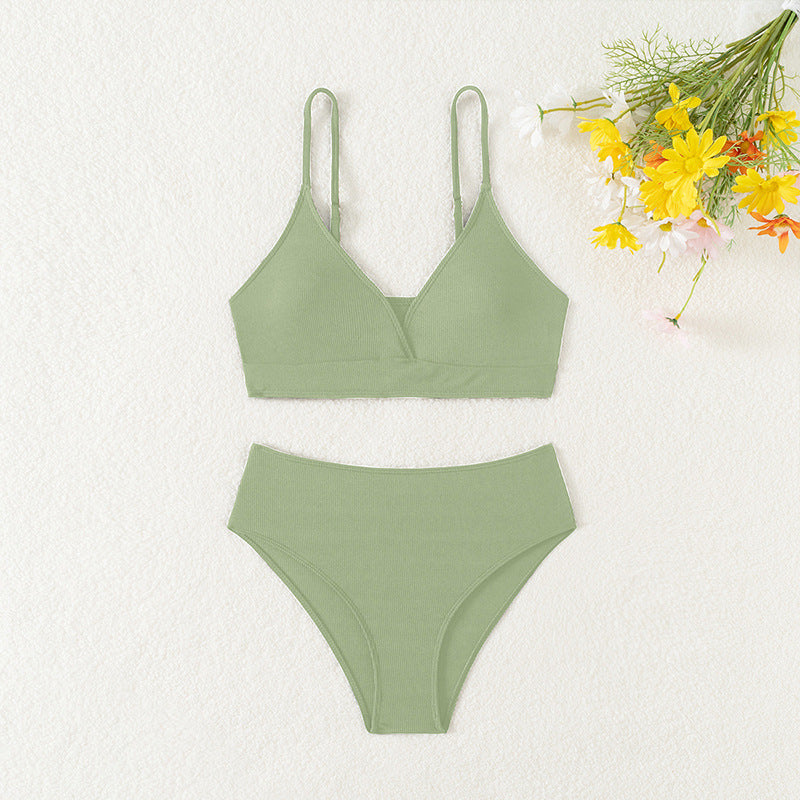 Ensemble de bikini pour femme de berg-feldt, échancré, à bretelles réglables et coupe confortable