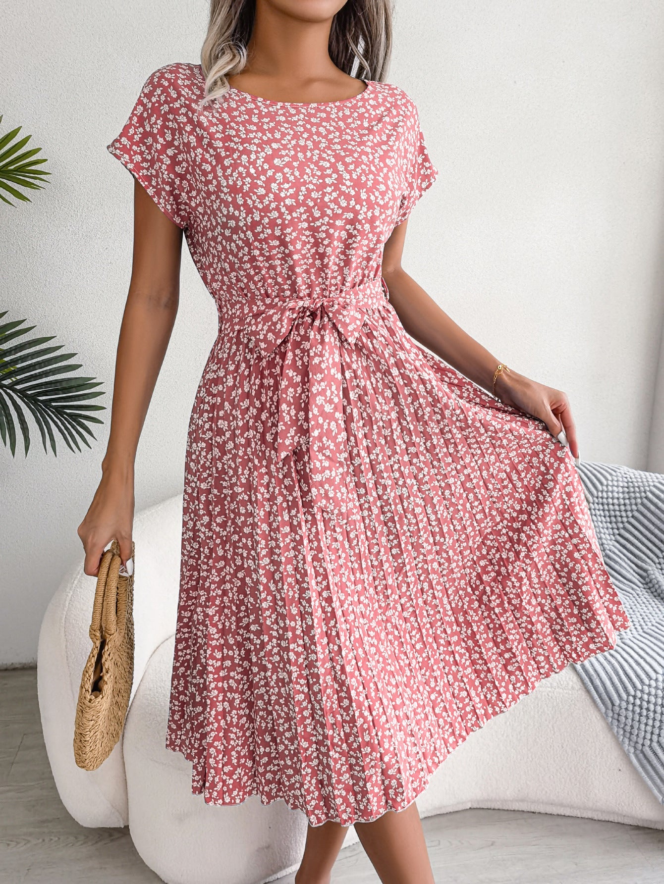 Robe à fleurs avec ceinture de berg-feldt pour femme