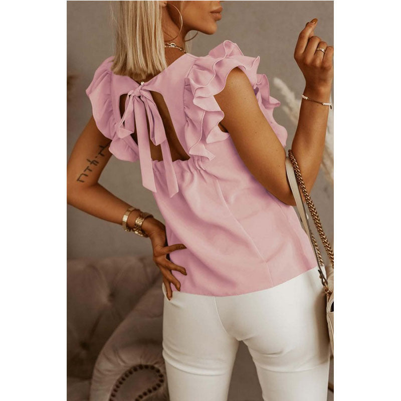 Chemisier pour femme Berg-Feldt avec volant et lien au dos