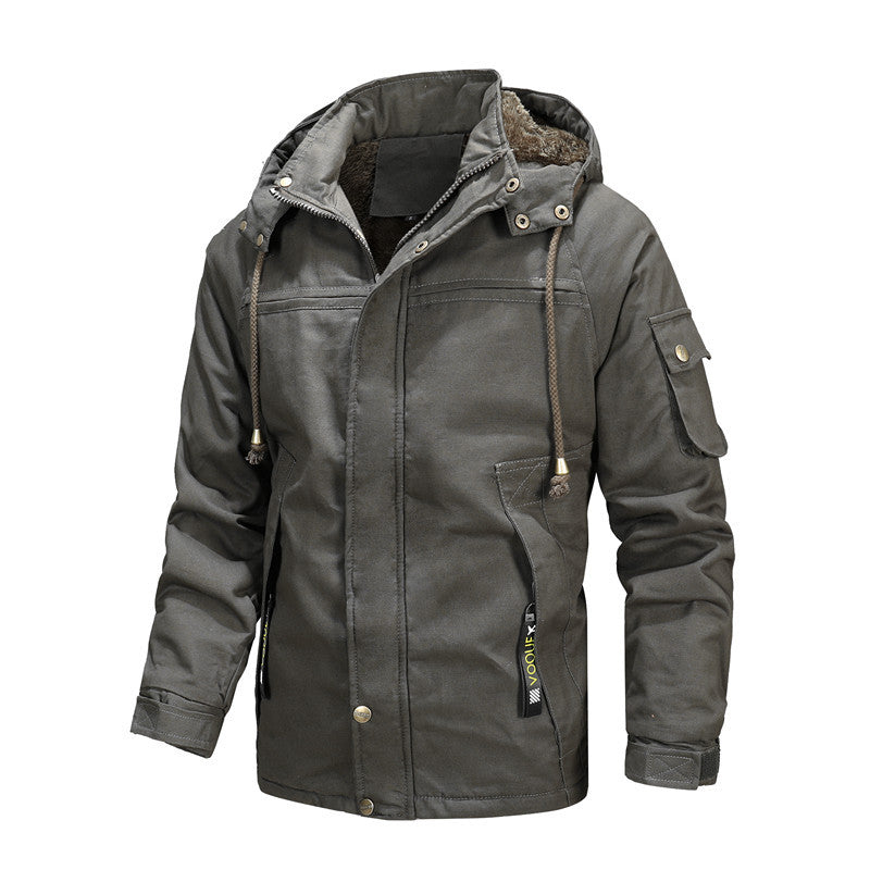 Herren vielseitige Outdoor-Jacke mit gefütterter Kapuze Berg-Feldt