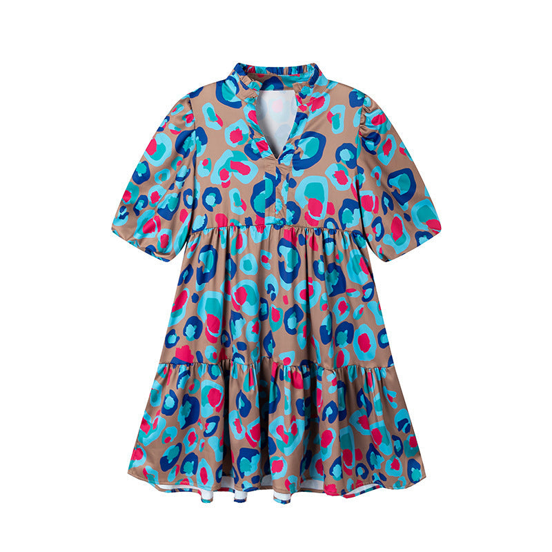 Frauen Kleid mit vibrierendem Muster und Stufen-Design berg-feldt