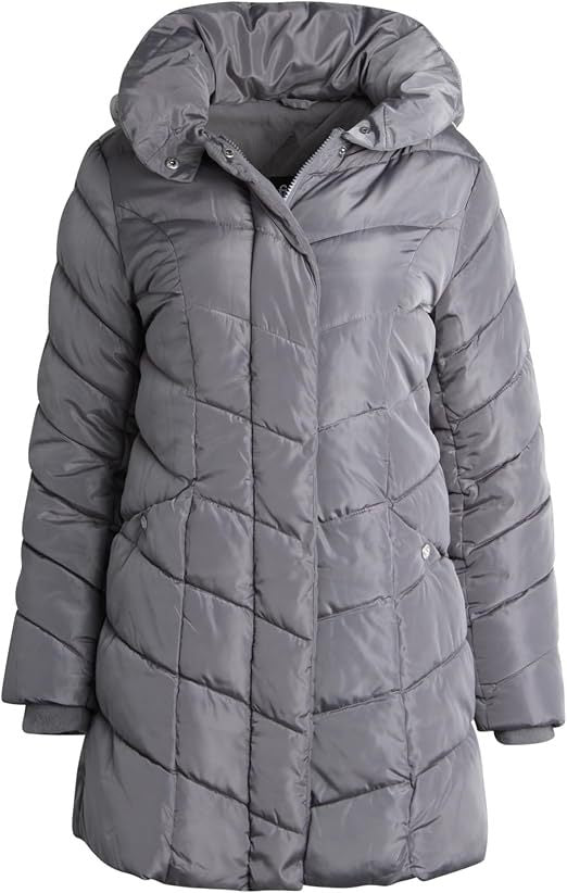 Damen longline, quilted winter parka with high collar Berg-Feldt