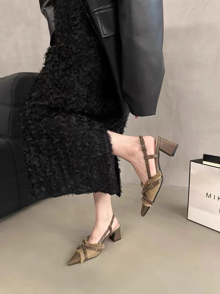 Elegante Slingback Pumps mit Blockabsatz von berg-feldt für Damen
