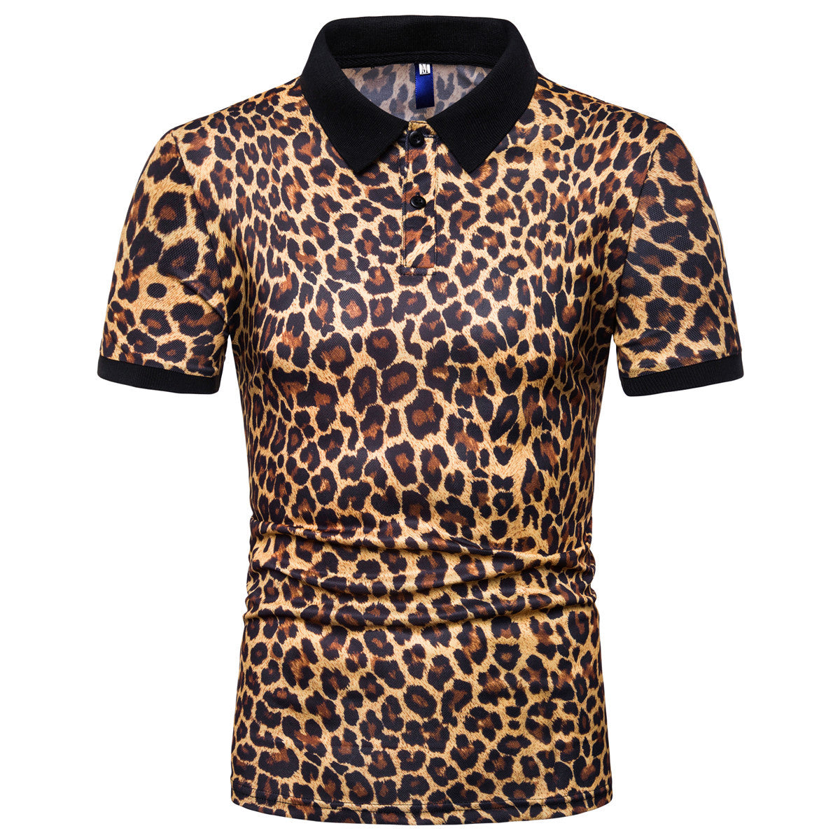 Herren Polo-Shirt mit aufregendem Leopardenmuster und modernem Schnitt Berg-Feldt