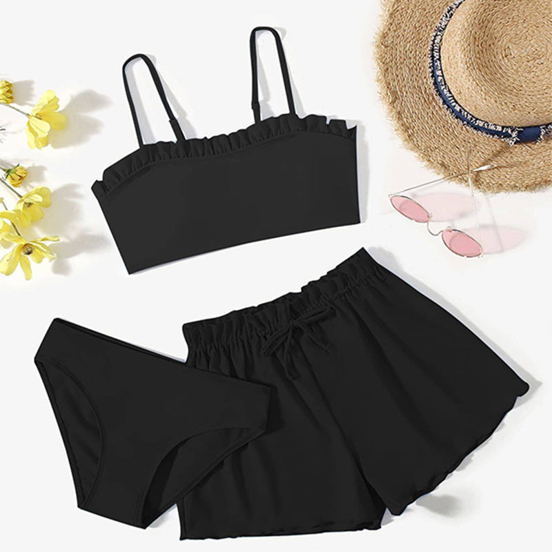 Ensemble de bikini pour femmes : haut froncé, short confortable, berg-feldt