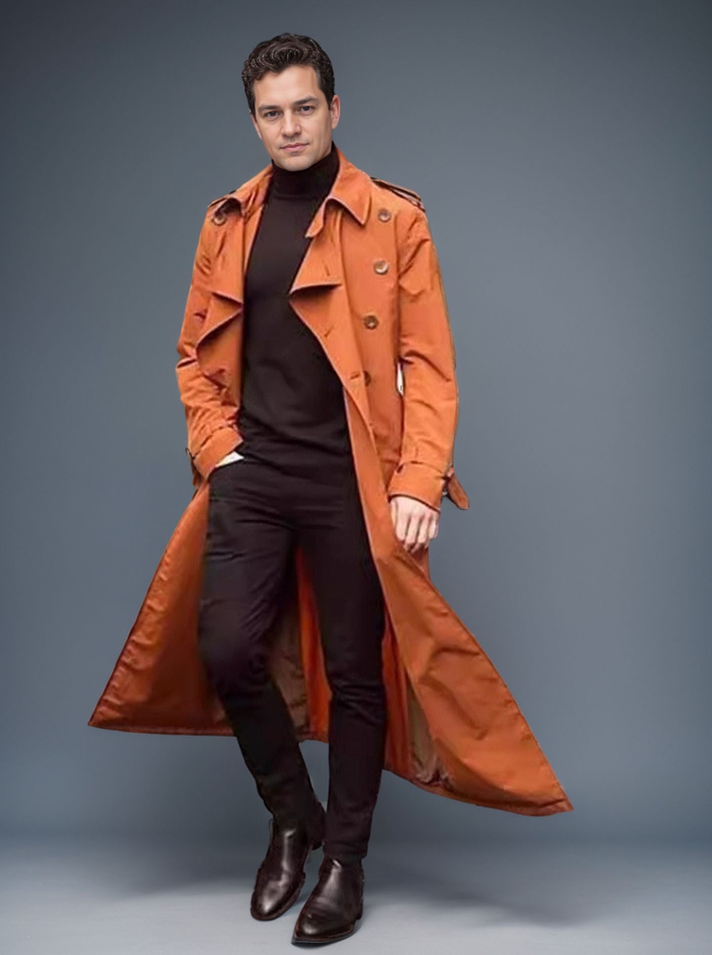 Trench-coat long pour homme Berg-Feldt