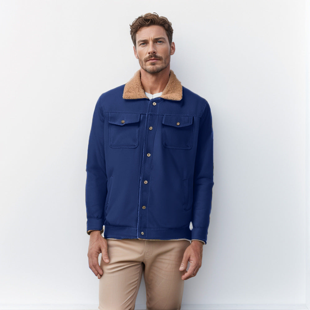Veste décontractée pour homme avec col en fausse fourrure et poches pratiques Berg-Feldt