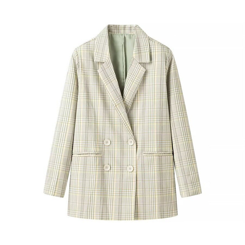 Blazer croisé à carreaux Berg-Feldt pour femme