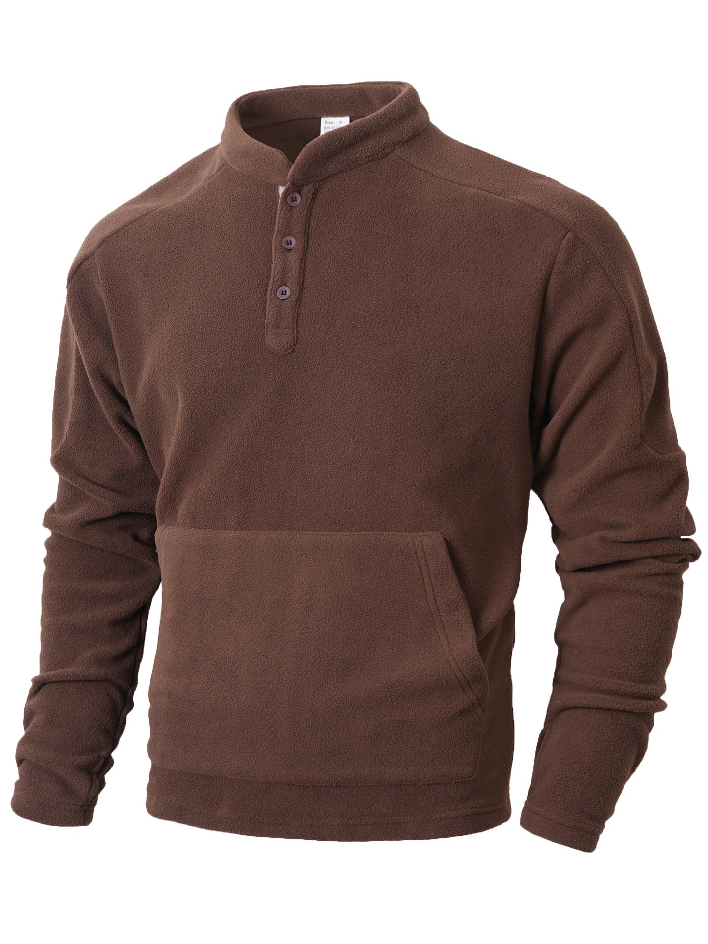 Pull-over polaire homme, col montant moderne avec détails boutonnés pratiques Berg-Feldt