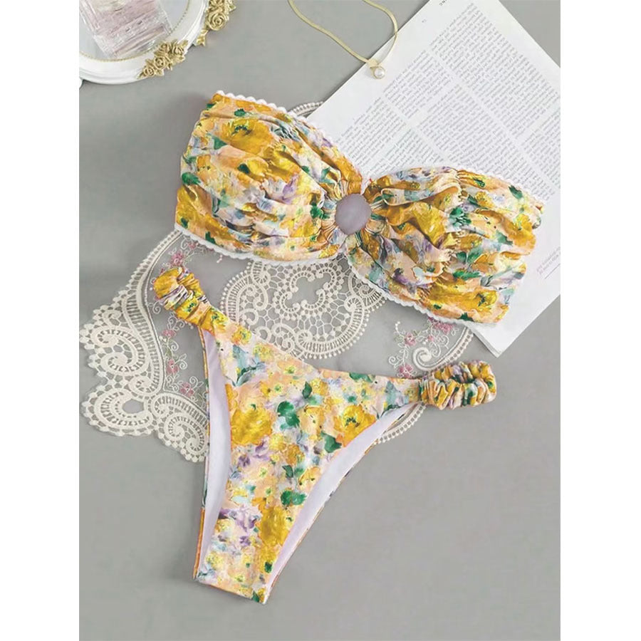 Ensemble de bikini froncé à fleurs Berg-feldt pour femme