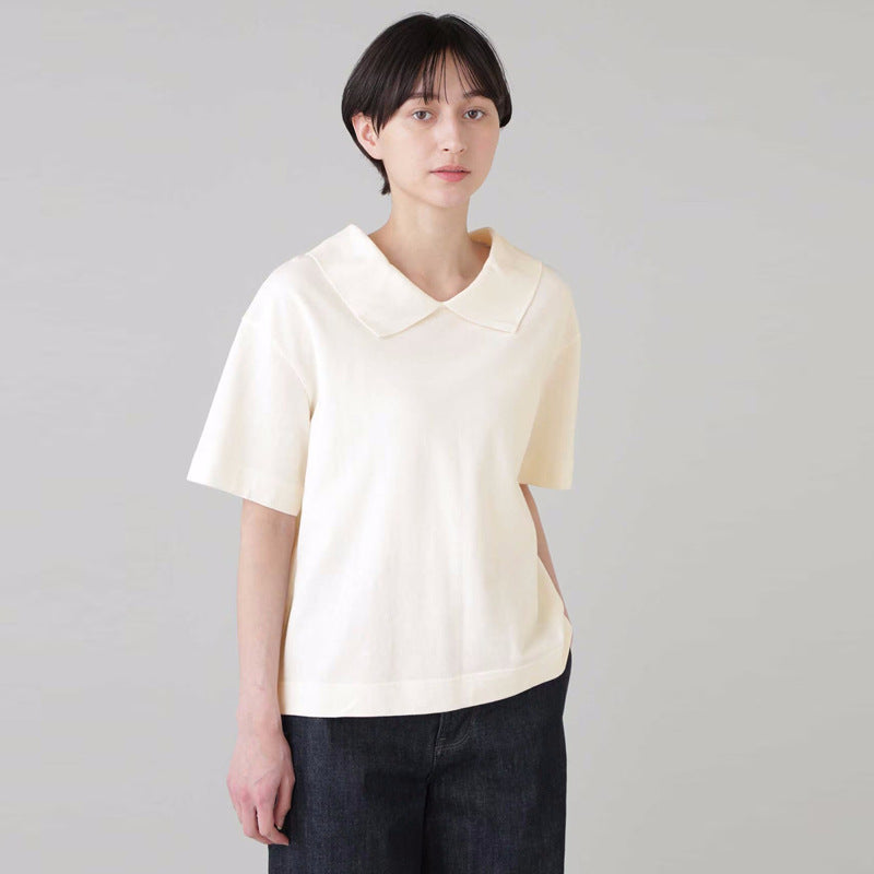 Modernes Damen-T-Shirt mit lässiger Passform und besonderem Kragen von berg-feldt