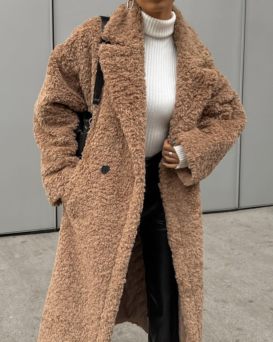 Veste douillette en imitation fourrure d'ours pour femme, coupe oversize élégante, Berg-Feldt