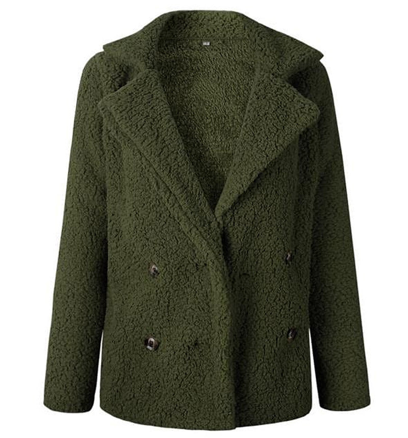 Blazer croisé bouffant en fausse fourrure pour femme Berg-Feldt