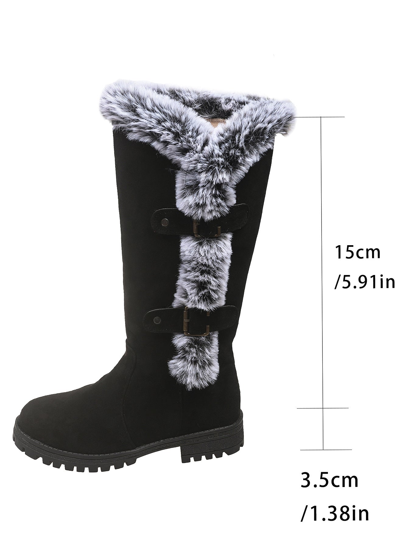 Women's winter boots with cozy faux fur collar and non-slip sole Berg-Feldt